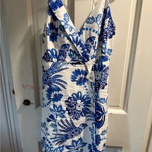 FARM Rio Vibrant Blue and White Dress